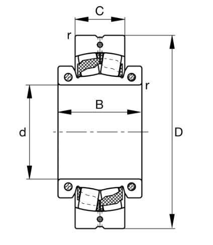231S.1208 Spherical Roller Bearing drawing 231S.1208 Spherical Roller Bearing drawing